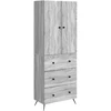 Spintelė 2 pcs Pilka Sonoma 66 x 34,5 x 90 cm Apdirbta mediena