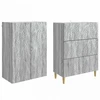 Spintelė 2 pcs Pilka Sonoma 66 x 34,5 x 90 cm Apdirbta mediena