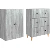Spintelė 2 pcs Pilka Sonoma 66 x 34,5 x 90 cm Apdirbta mediena