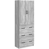 Spintelė 2 pcs Pilka Sonoma 66 x 34,5 x 87 cm Apdirbta mediena