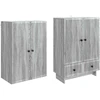 Spintelė 2 pcs Pilka Sonoma 66 x 34,5 x 95 cm Apdirbta mediena