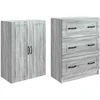 Spintelė 2 pcs Pilka Sonoma 66 x 34,5 x 87 cm Apdirbta mediena