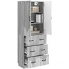 Spintelė 2 pcs Pilka Sonoma 66 x 34,5 x 87 cm Apdirbta mediena