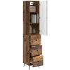 Spintelė 2 pcs Sendintos medienos 34,5 x 34,5 x 90 cm