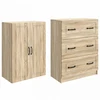 Spintelė 2 pcs Sonoma ąžuolas 66 x 34,5 x 87 cm