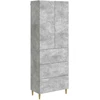 Spintelė 2 vnt. 66 x 34,5 x 90 cm Apdirbta mediena Betono pilka