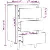 Spintelė prie lovos Old Wood 40x35x69 cm Engineered Wood