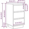 Spintelė prie lovos su LED lemputėmis Balta 38x34x65 cm