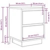 Spintelė prie lovos su LED lemputėmis Balta 38x34x50 cm