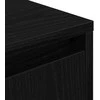Spintelė prie lovos su LED lemputėmis Juoda 38x34x65 cm
