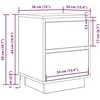 Spintelė prie lovos su LED lemputėmis Juoda 38x34x50 cm