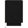 Spintelė prie lovos su LED lemputėmis Juoda 38x34x50 cm