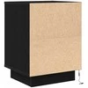 Spintelė prie lovos su LED lemputėmis Juoda 38x34x50 cm