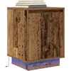Spintelė prie lovos su LED lemputėmis Old Wood 38x34x50 cm