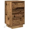 Spintelė prie lovos su LED lemputėmis Old Wood 38x34x65 cm
