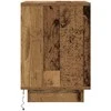 Spintelė prie lovos su LED lemputėmis Old Wood 38x34x50 cm