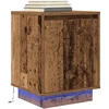 Spintelė prie lovos su LED lemputėmis Old Wood 38x34x50 cm