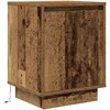 Spintelė prie lovos su LED lemputėmis Old Wood 38x34x50 cm