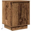Spintelė prie lovos su LED lemputėmis Old Wood 38x34x50 cm