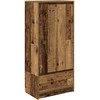 Spintelė su 2 stalčiais, sena mediena 55,5x34x119,5 cm, mediena
