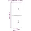 Prie sienos montuojama spinta 2 pcs Juodas ąžuolas