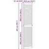 Spintelės durys su durimis 2 pcs Natūrali 201 x 2,1 x 49,5 cm