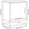 Spintelės prie lovos 2 vnt Juodos 40x31x50cm Mediena ir metalas