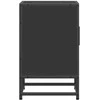 Spintelės prie lovos 2 vnt Juodos 40x31x50cm Mediena ir metalas