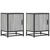 Spintelės prie lovos 2 vnt Pilka Sonoma 40x31x50 cm