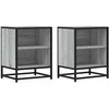 Spintelės prie lovos 2 vnt Pilka Sonoma 40x31x50 cm