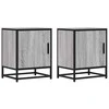 Spintelės prie lovos 2 vnt Pilka Sonoma 40x31x50 cm