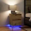Spintelės prie lovos su LED lemputėmis 2 vnt Artisan Oak
