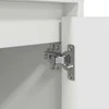 Spintelės prie lovos su LED lemputėmis 2 vnt Baltos 38x34x50 cm