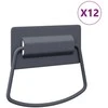 Spintelės Rankenos 12 vnt. Antracitas 85 x 45 mm Metalas