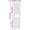 Spintelės durys su durimis 2 pcs Natūrali 170 x 2,1 x 49,5 cm