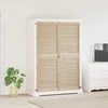 Spintelės durys su durimis 2 pcs Natūrali 170 x 2,1 x 59,5 cm