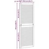 Spintelės durys su durimis 4 pcs Natūrali 170 x 2,1 x 59,5 cm