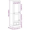 Spintos Balta 55 x 38 x 170 cm Kietos pušies mediena