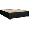 Spyruoklinė lova su čiužiniu Juoda 180 x 200 cm Audinys