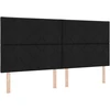 Spyruoklinė lova su čiužiniu Juoda 200 x 200 cm Audinys