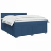 Spyruoklinė lova su čiužiniu Mėlyna 160 x 200 cm Audinys