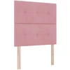 Spyruoklinė lova su čiužiniu Rožinė 90 x 190 cm Aksomas