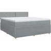 Spyruoklinė lova su čiužiniu Šviesiai pilka 160 x 200 cm