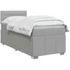 Spyruoklinė lova su čiužiniu Šviesiai pilka 90 x 200 cm Audinys