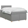 Spyruoklinė lova su čiužiniu Šviesiai pilka 120 x 200 cm