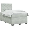 Spyruoklinė lova su čiužiniu Šviesiai pilka 120 x 200 cm