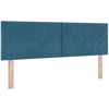 Spyruoklinė lova su čiužiniu Tamsiai mėlyna 160 x 200 cm