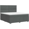Spyruoklinė lova su čiužiniu Tamsiai pilka 160 x 200 cm Audinys