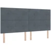 Spyruoklinė lova su čiužiniu Tamsiai pilka 200 x 200 cm Aksomas
