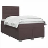 Spyruoklinė lova su čiužiniu Tamsiai rudas 120 x 200 cm Audinys